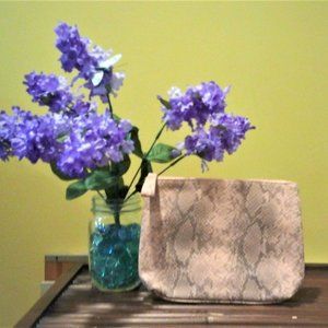 Faux Snake Skin Toiletry Bag